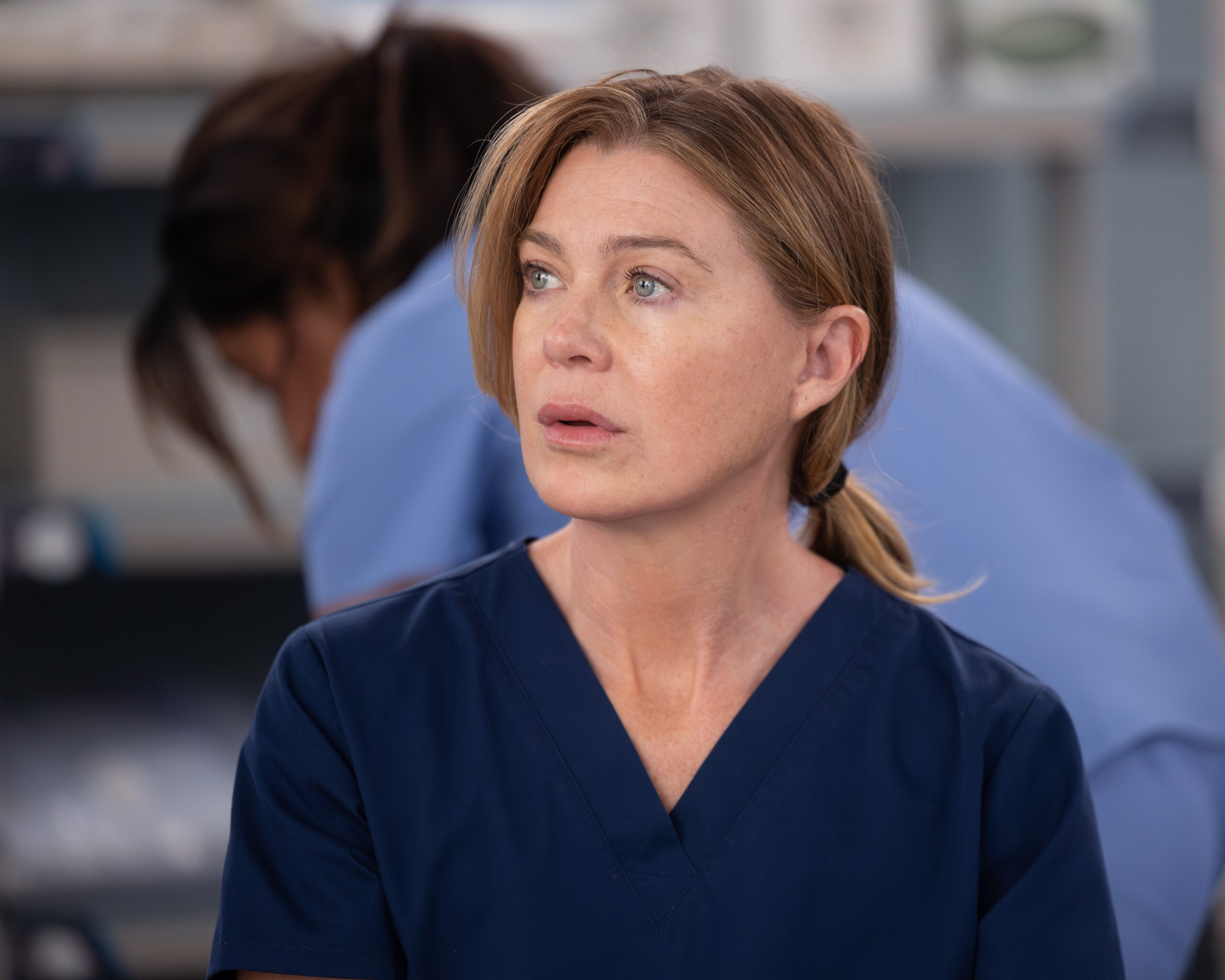 Ellen Pompeo as Meredith Grey in Grey's Anatomy Season 23 Episode 1 Collide official ABC publicity photo