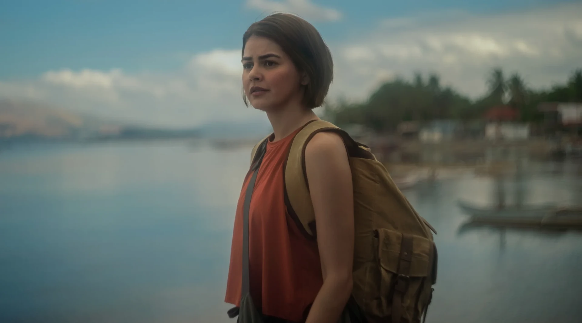 Janine Gutierrez as Sabina beside the water in Balaraw: Blood Island