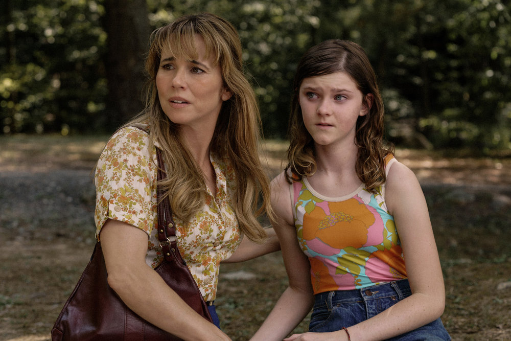 Linda Cardellini as Pam Voorhees and Gwendolyn Sundstrom as Grace in Crystal Lake 2026