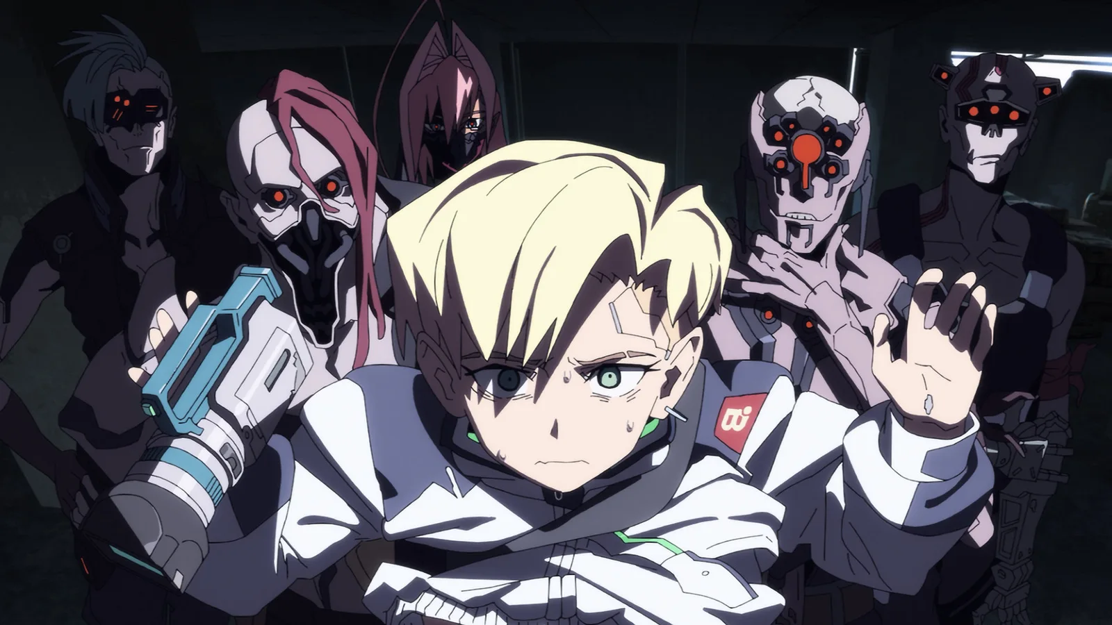 Cyberpunk Edgerunners 2 anime still of a chase in Night City