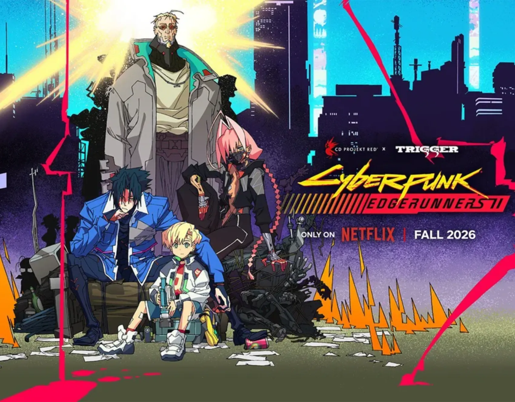 Cyberpunk: Edgerunners 2 Netflix release 2026 — new characters above Night City