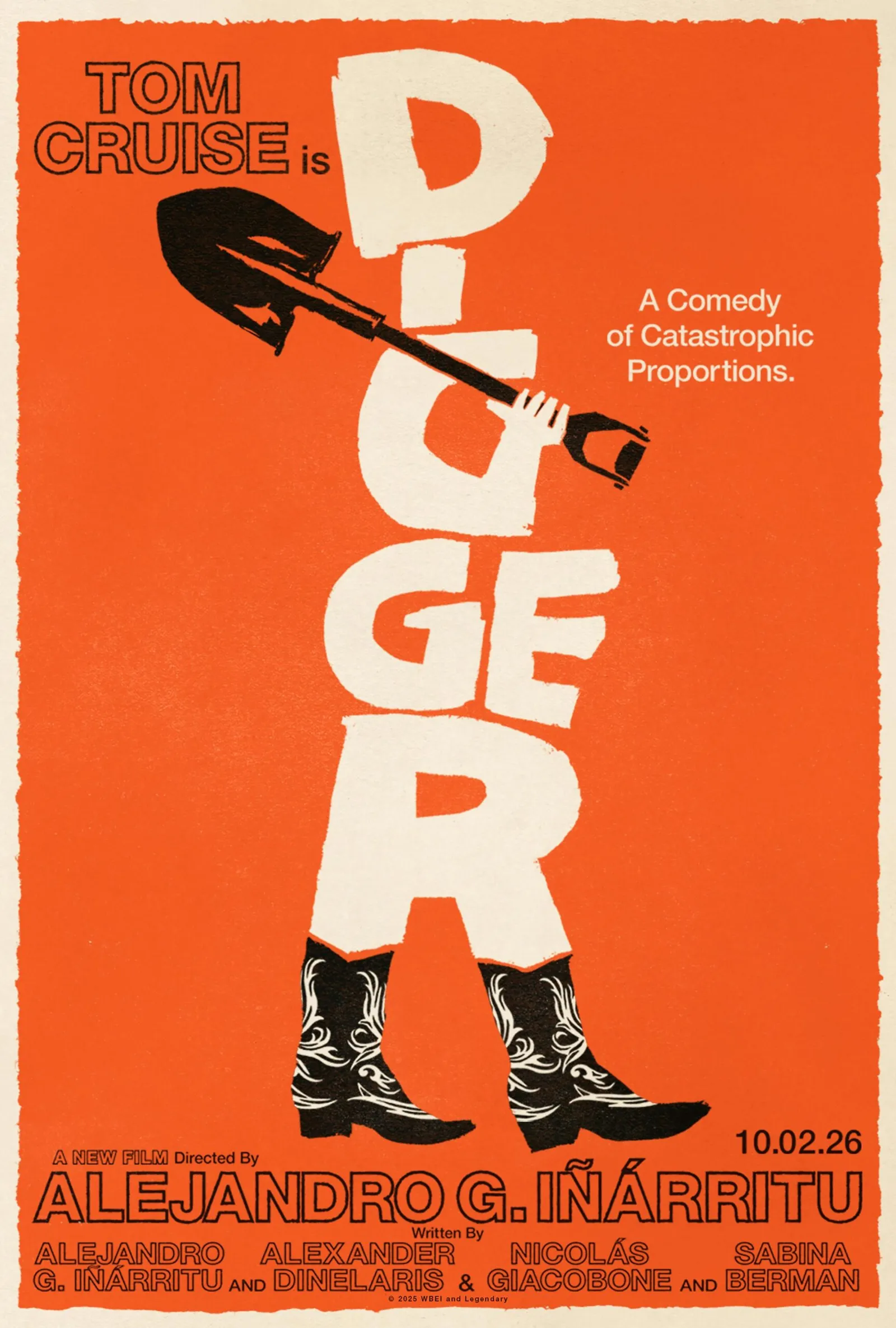 Digger (2026) official Warner Bros film poster starring Tom Cruise