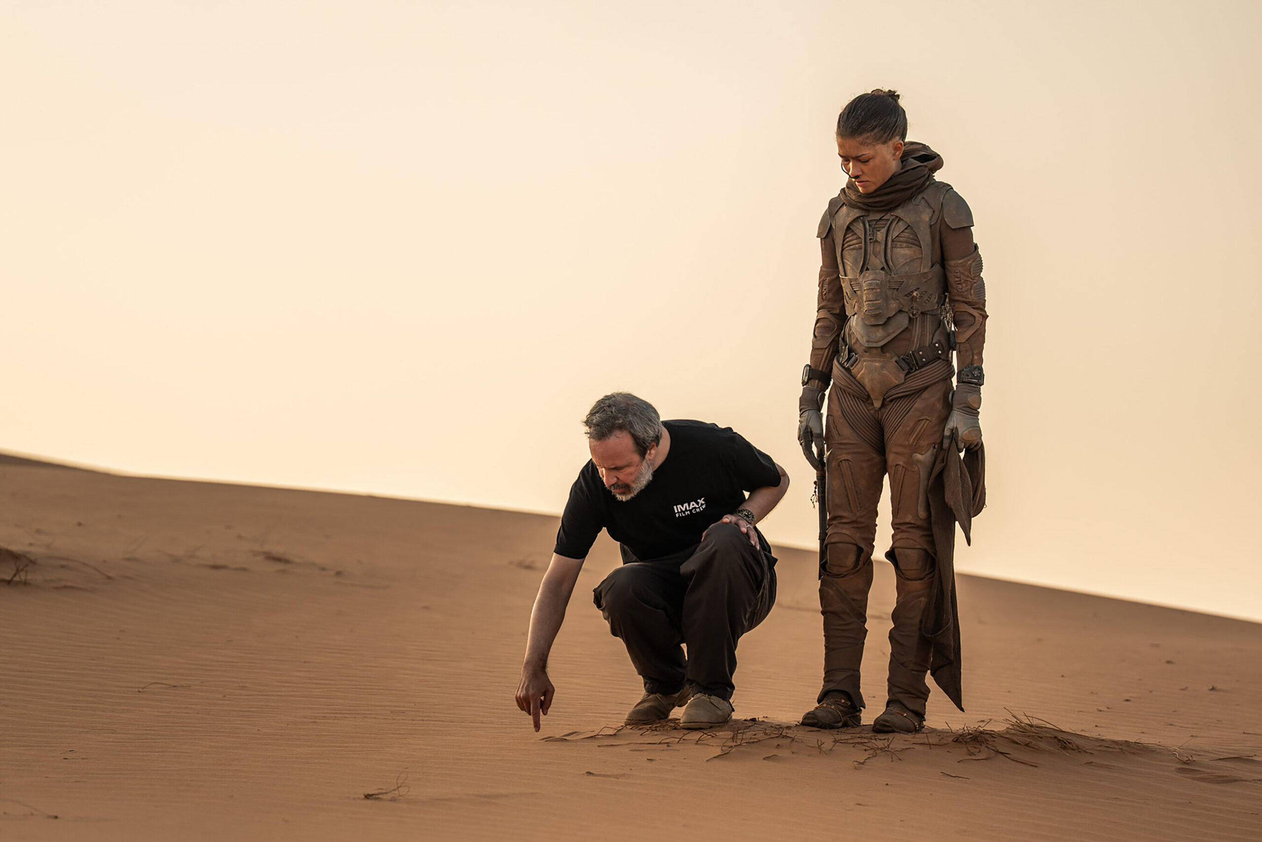 Dune Part Three 2026 — official production photograph Warner Bros Legendary Abu Dhabi Film Commission