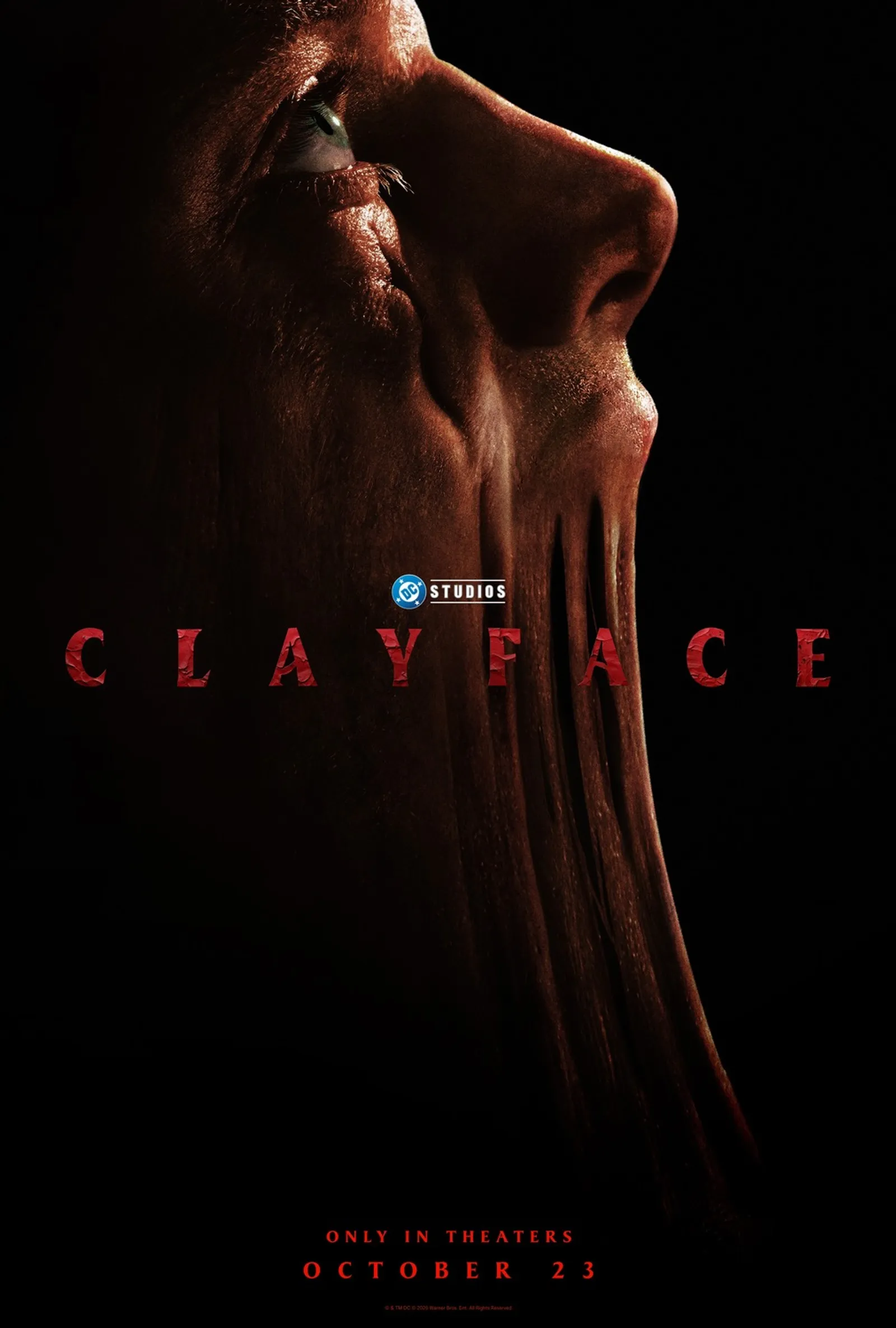 Глиноликий (Clayface, 2026) — официальный постер DC Studios, фильм ужасов