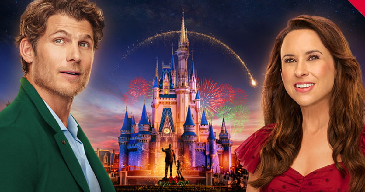 Hallmark Christmas Movies 2026 — Lacey Chabert in Holiday Ever After: A Disney World Wish Come True Hallmark artwork