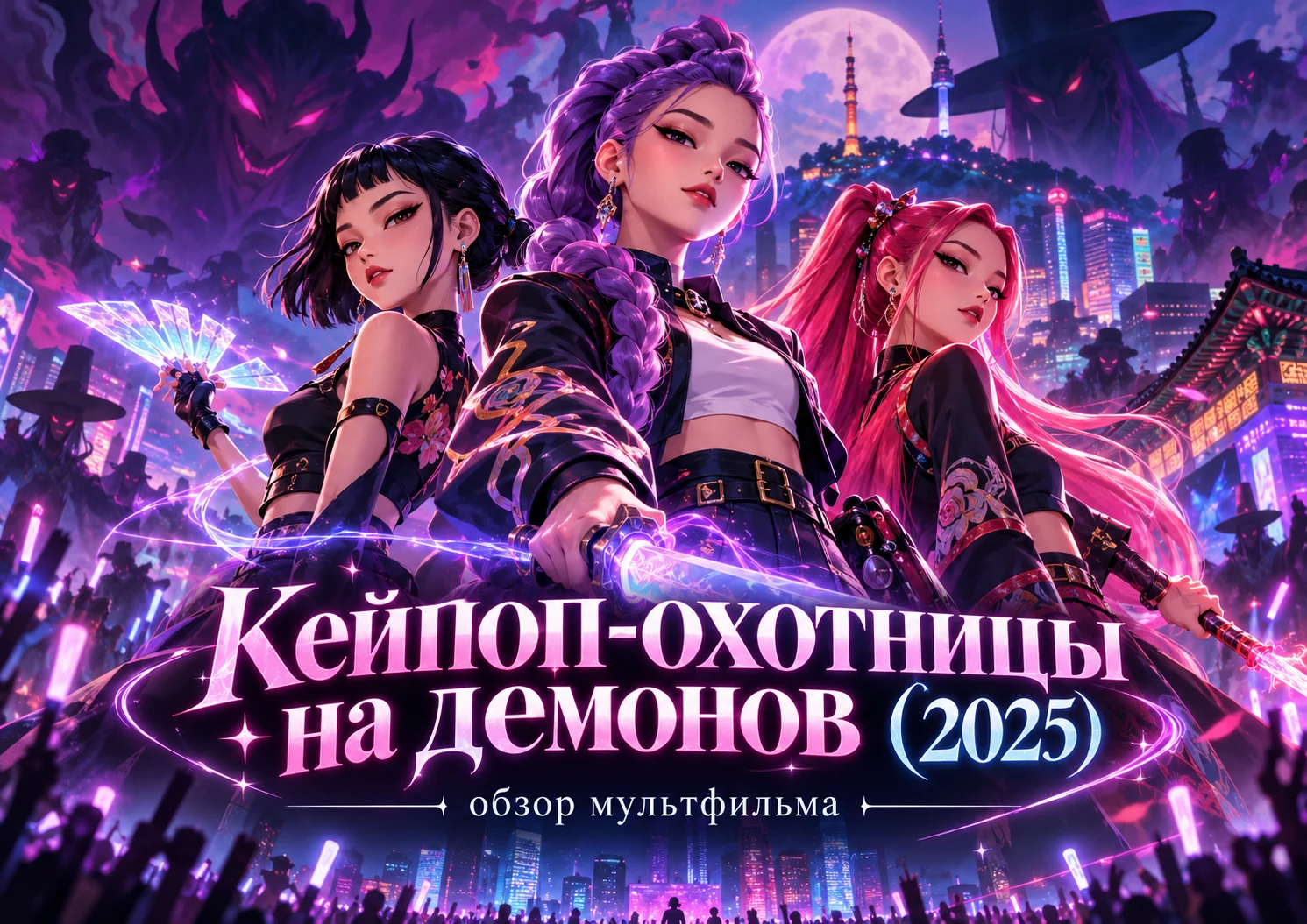Кейпоп-охотницы на демонов (2025) — обзор мультфильма, герои и песни