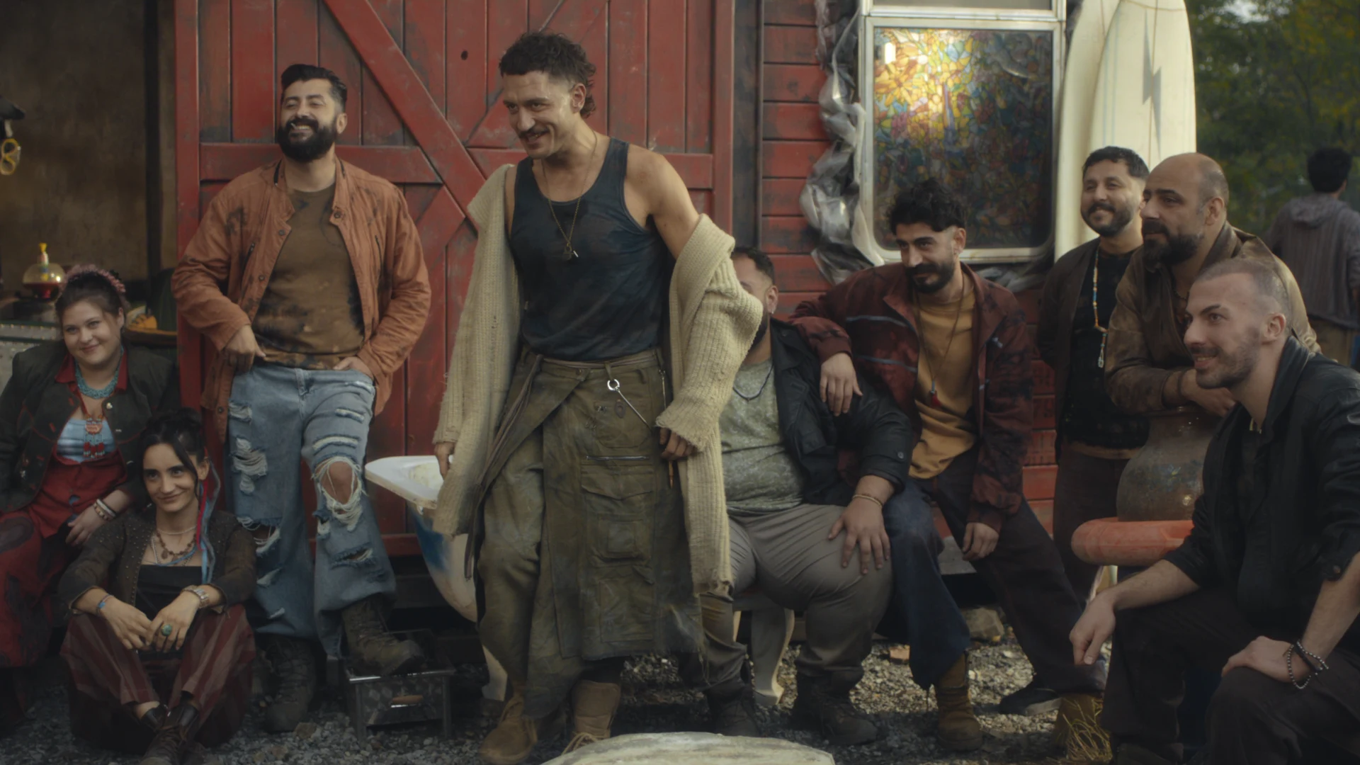 Money Trap: The Karun Treasure official Netflix still of the ensemble gathered together