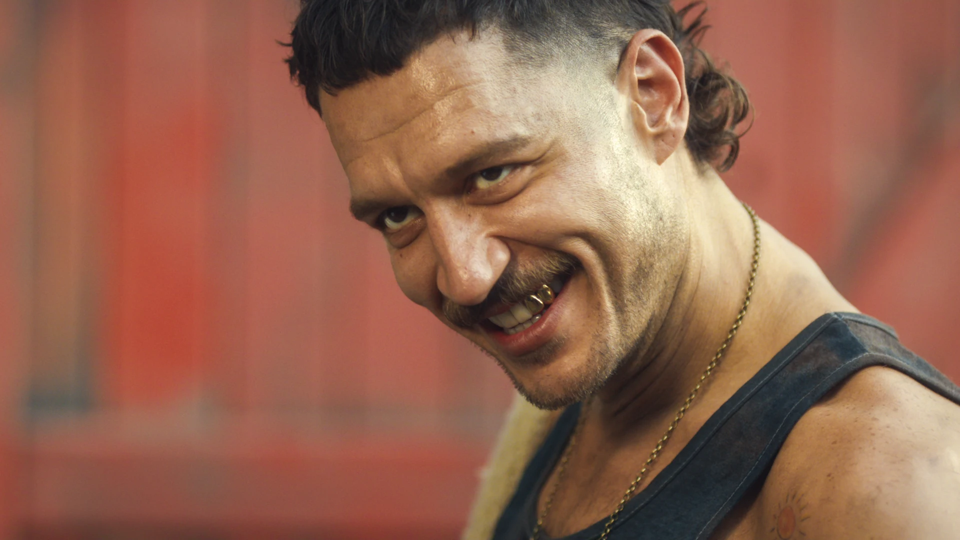 Money Trap: The Karun Treasure official Netflix close-up of a smiling character
