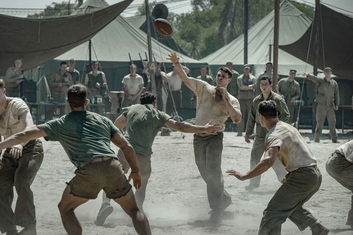 The Mosquito Bowl 2026 Marines playing football official Netflix still