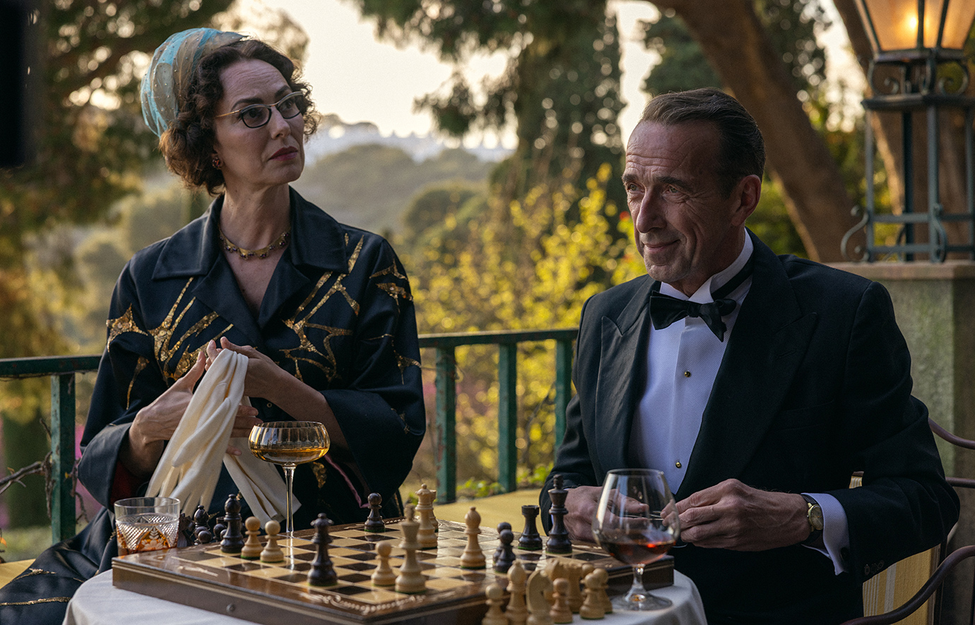 The Final Problem Netflix mystery series — a character seated at a chess table, promotional still