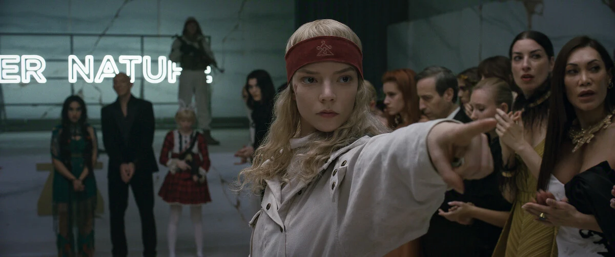 Sacrifice (2026) — Anya Taylor-Joy addressing the gathering