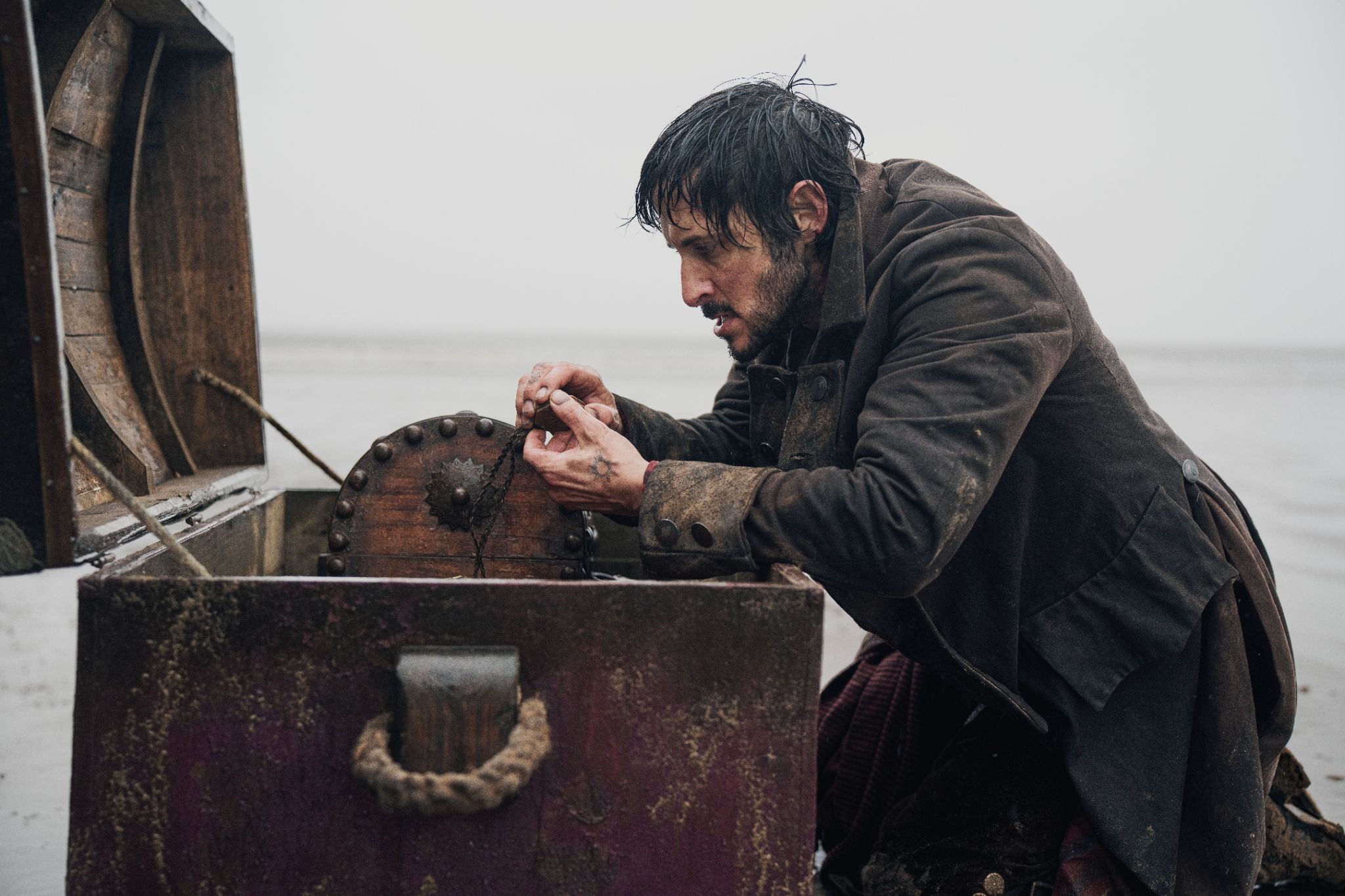 Tomer Capone as Billy Bones Treasure Island 2026 pirate mystery official Paramount still