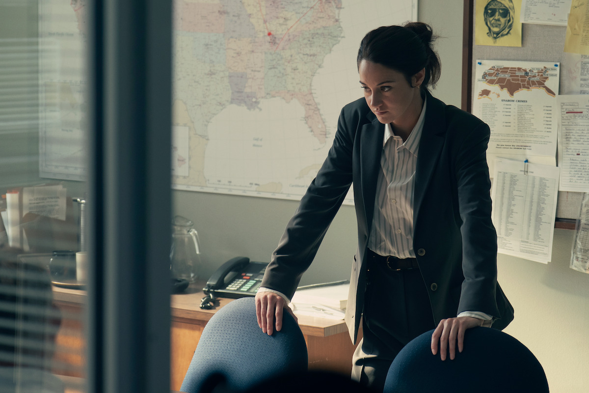 UNABOMBER 2026 Netflix film — woman in an FBI investigation office, official still