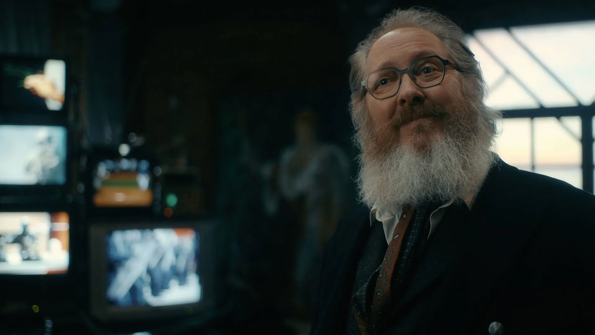 VisionQuest 2026 James Spader as Ultron human AI avatar before screens in Marvel Disney Plus